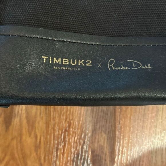 Timbuk2 Phoebe Dahl Jet pack Black leather canvas backpack. main image 6